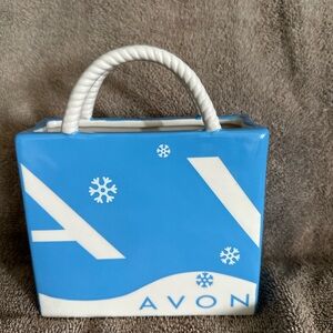 Avon Happy Holidays Shopping Bag - NIB - Ceramic Vase 2003 RepS 2003 Gift.